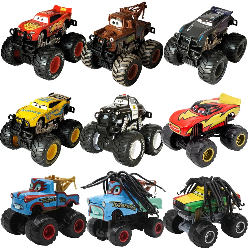 Pixar Cars Mater Lightning McQueen Jackson Storm Big Wheel Offroad Vehicle