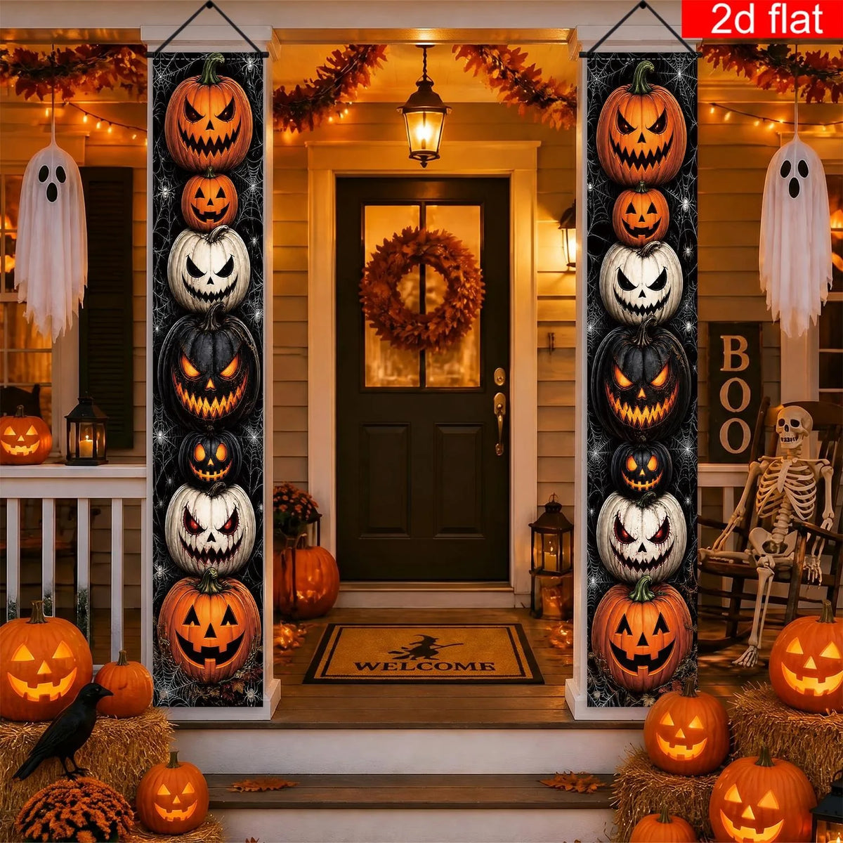 Halloween Porch Banner Set Jack O Lantern