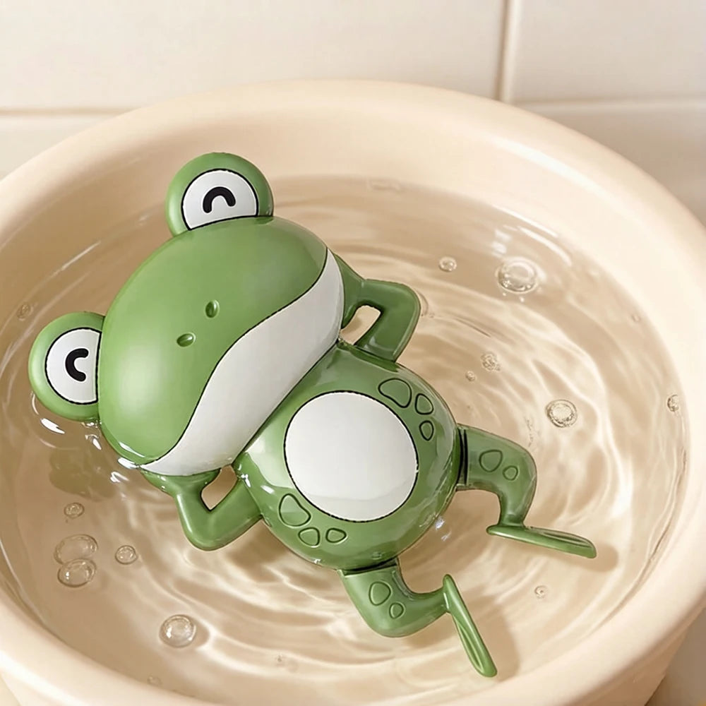 Wind Up Swimming Frog Kids Bath Toy Cute Cartoon Frog Water Play Toy Toddlers