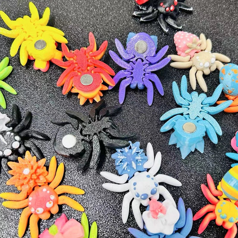 3D Printed Flexible Spider Sculpture Kids Simulation Animal Toy Creative Home