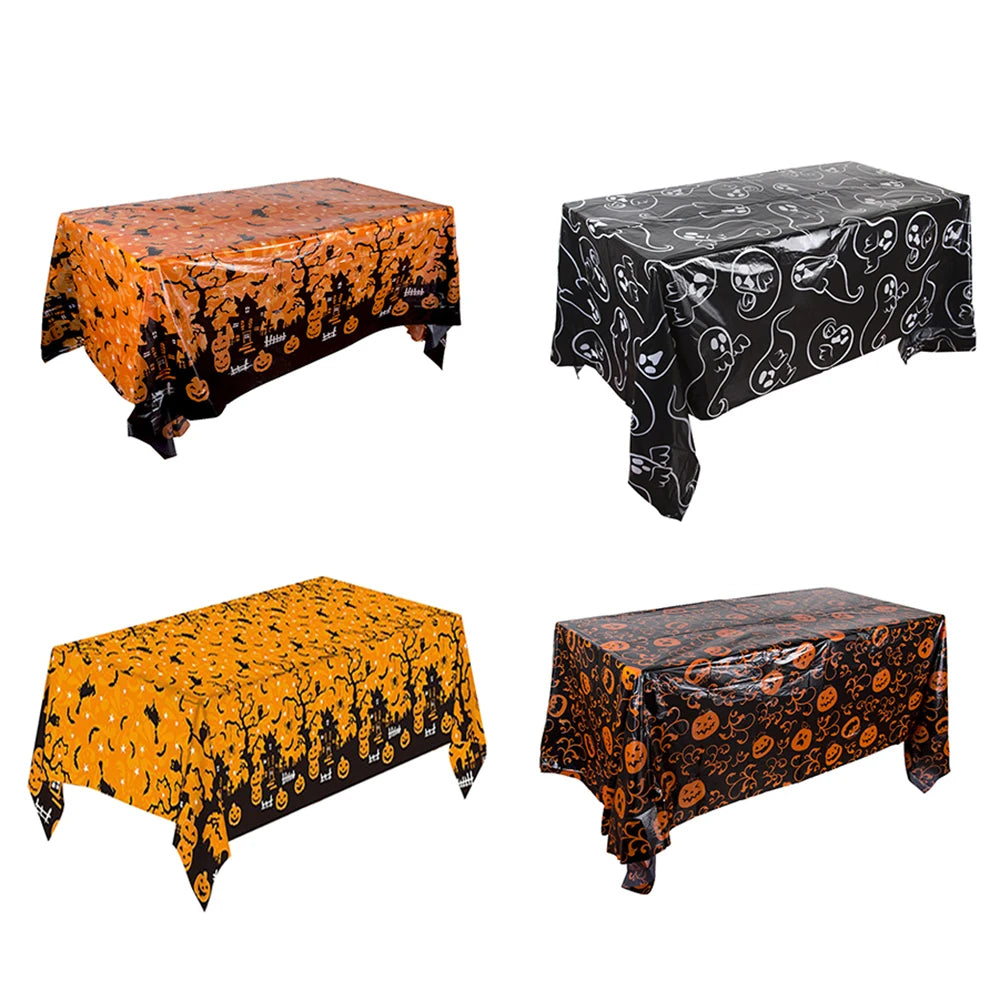 Halloween Decoration Tablecloth Pumpkin Spider Web Bat