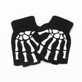 New Adult Kids Halloween Skeleton Skull Half Finger