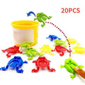 20pcs Jumping Frog Plastic Bouncing Toy Set