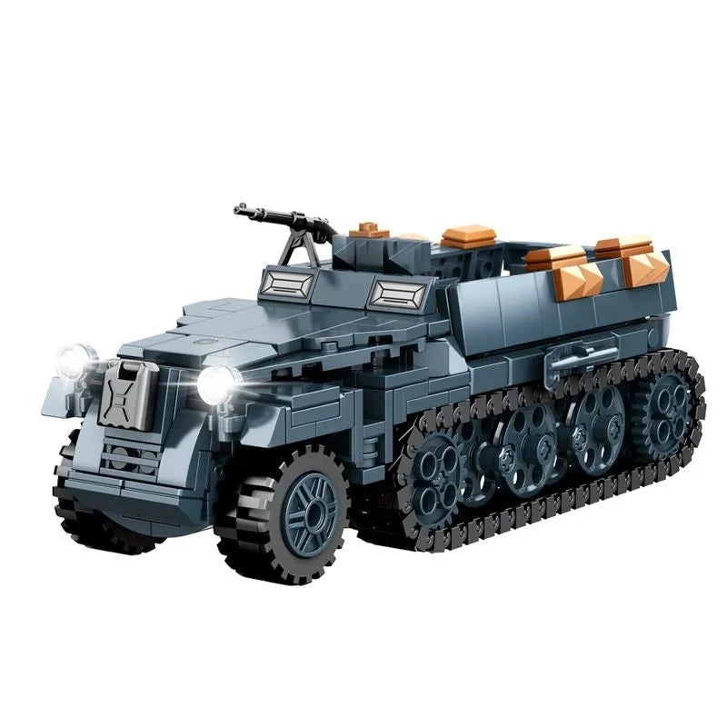 Military Army Soldiers World War Tank Armored Vehicle Model Assemble Building