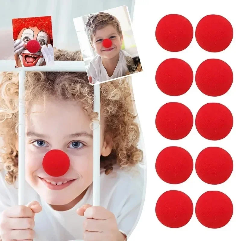 40 5PCS Red Funny Clown Nose Foam Sponge Ball Cosplay Costume Props Circus