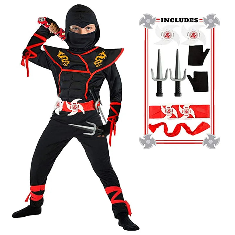 Complete Kids Ninja Warrior Costume Mask Set
