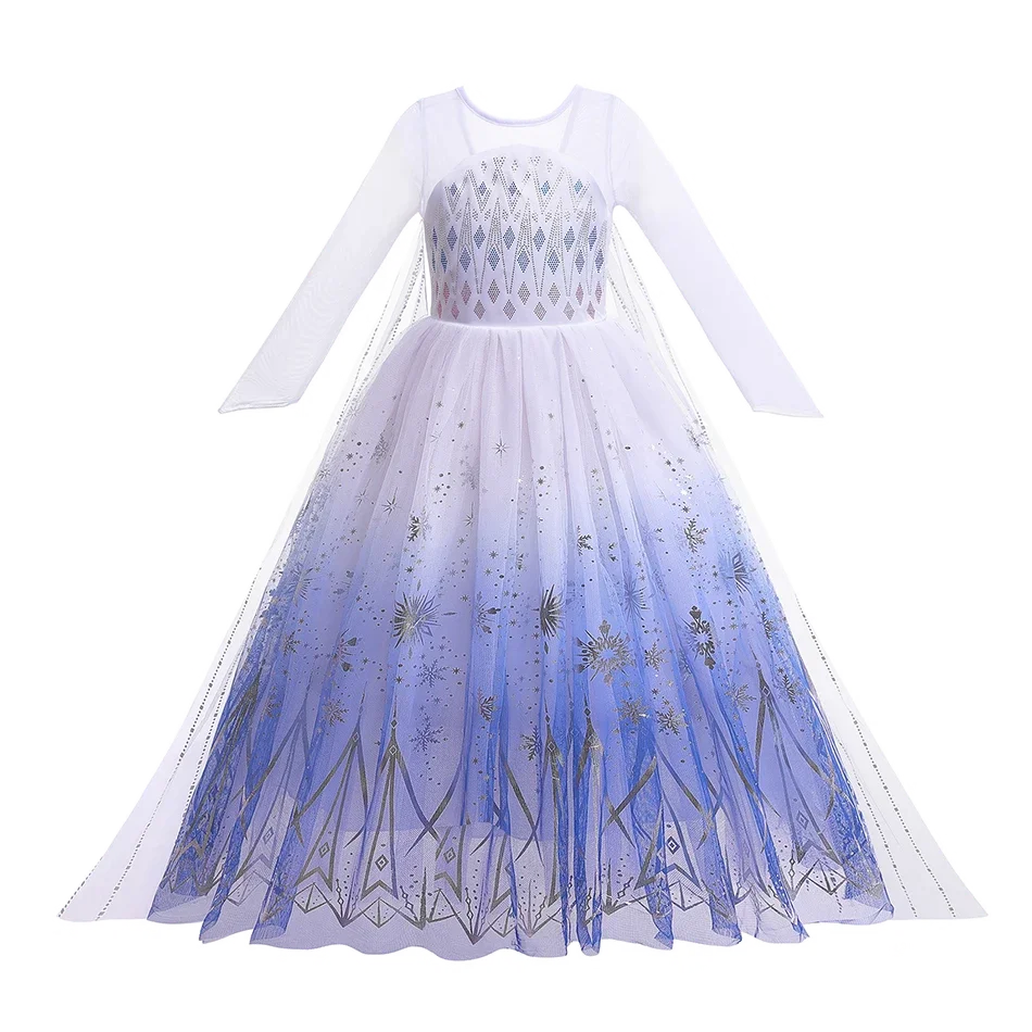 Elsa Anna Princess Dress Kids Cosplay Costume