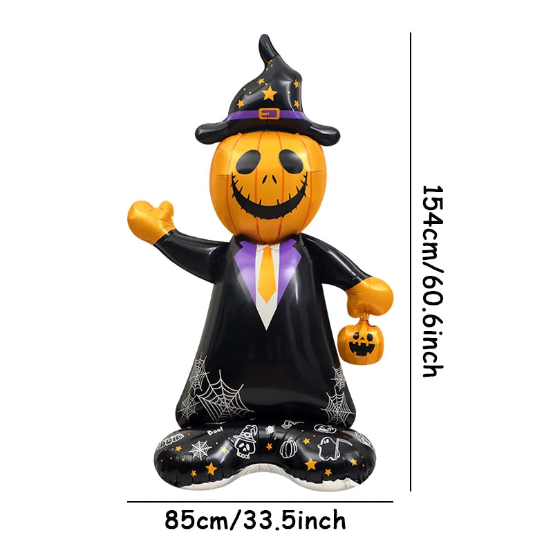 1pcs Halloween Giant Pumpkin Skeleton Standing Balloon House Witch Dead Tree Inflatable Foil Ballon Halloween Party Deco Supplie