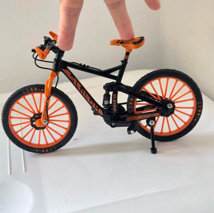 1:10 Mini Alloy Bicycle Diecast Model Finger Mountain Miniature Metal Bike