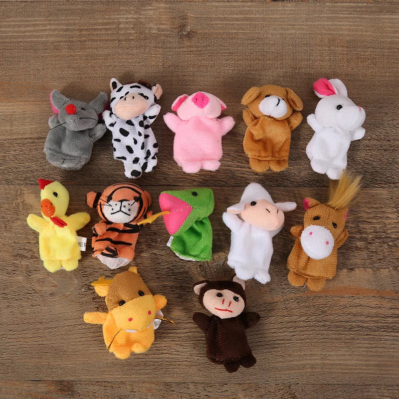 10 Pcs Cartoon Hand Doll Finger Puppet