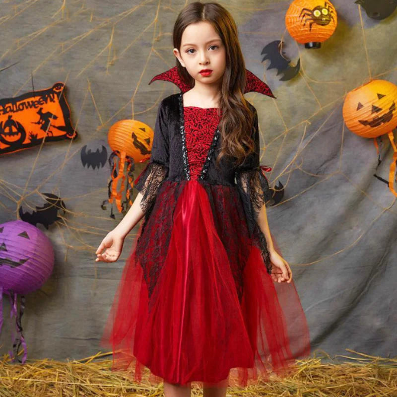 Halloween Girl Cosplay Vampire Dress Costume