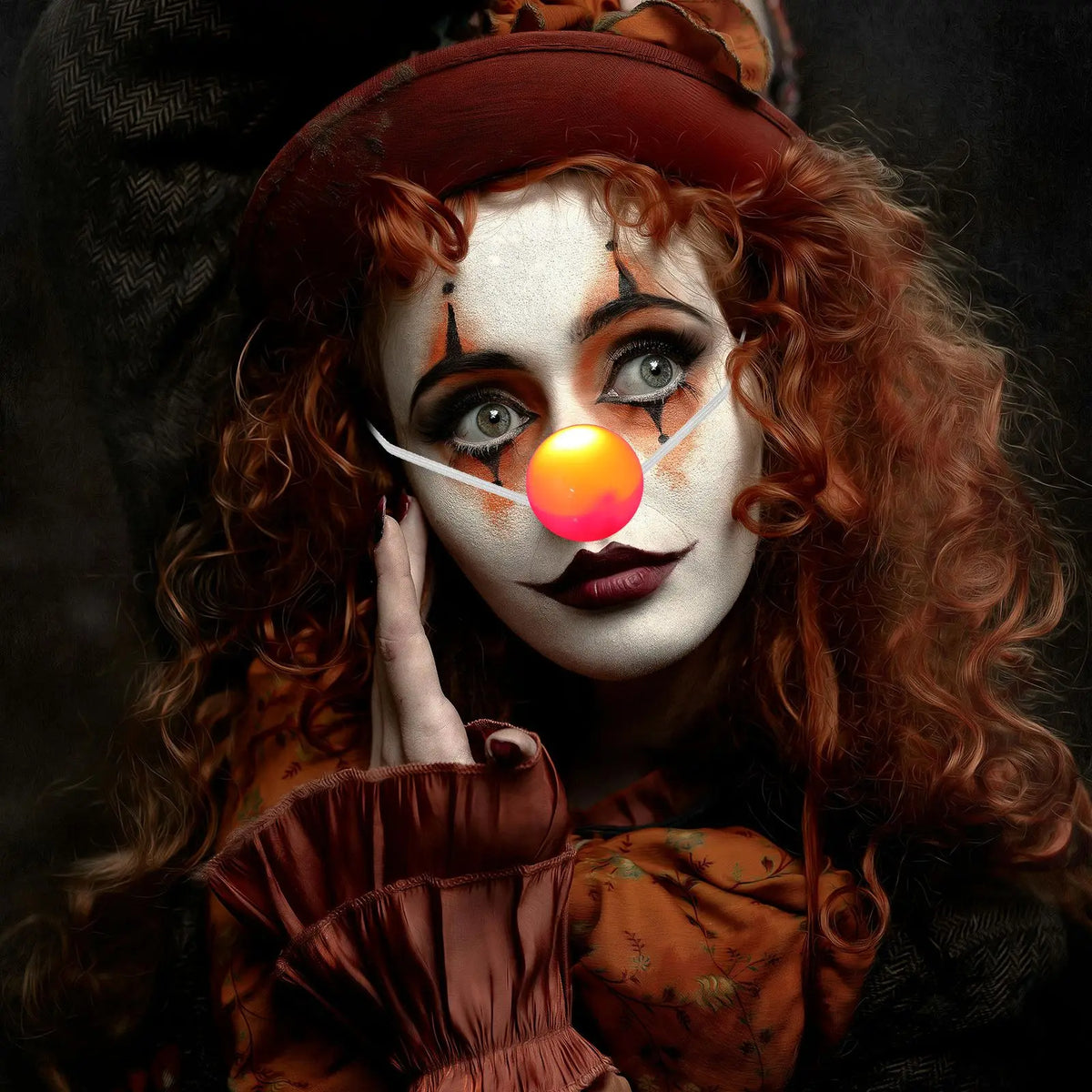 Red Clown Nose Light Up Circus Props Costume Accessories Party Halloween Kids