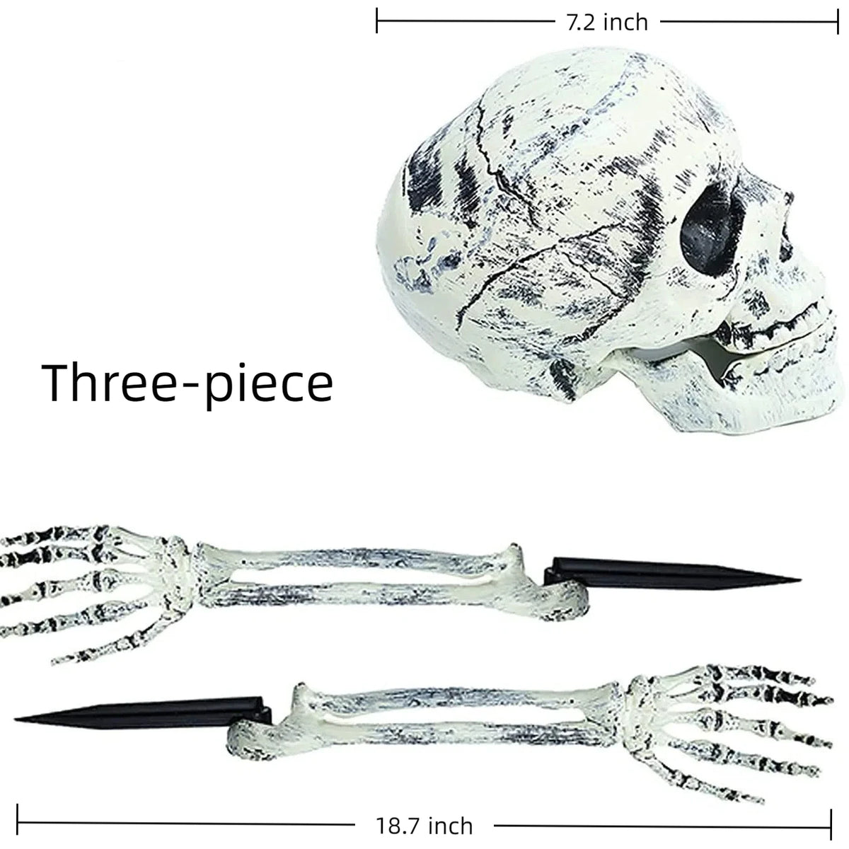 Spooky Halloween Decor Skeleton Stakes Realistic
