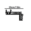 1pc Modern Metal Toilet Door Sign Stylish Thinking Room Wall Sculpture