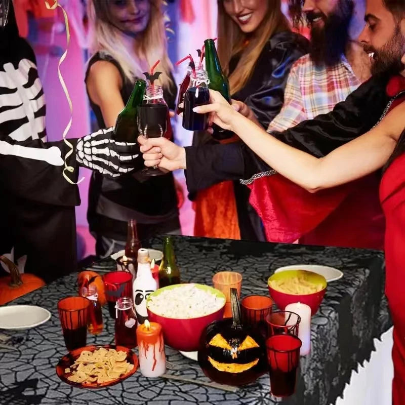Halloween Lace Tablecloth Spooky Rectangular Table Cover