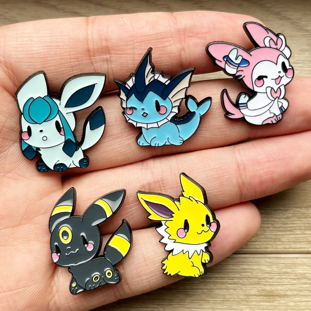9pcs Kawaii Cartoon Elf Monster Character Brooch Badges Fashion Jewelry Bag