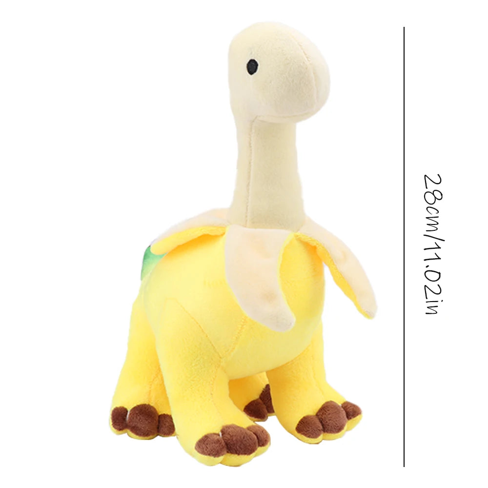 Cute Peeled Banana Brontosaurus Plush Toys Soft Stuffed Dragon Animals Kawaii