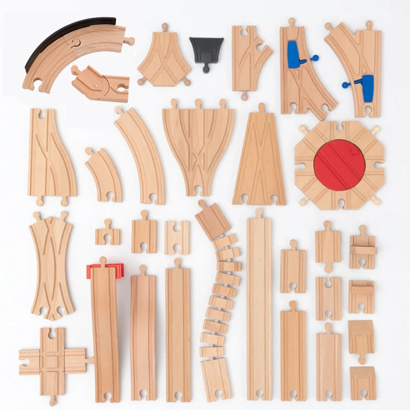 New Wooden Track Accessories Beech Wood Train