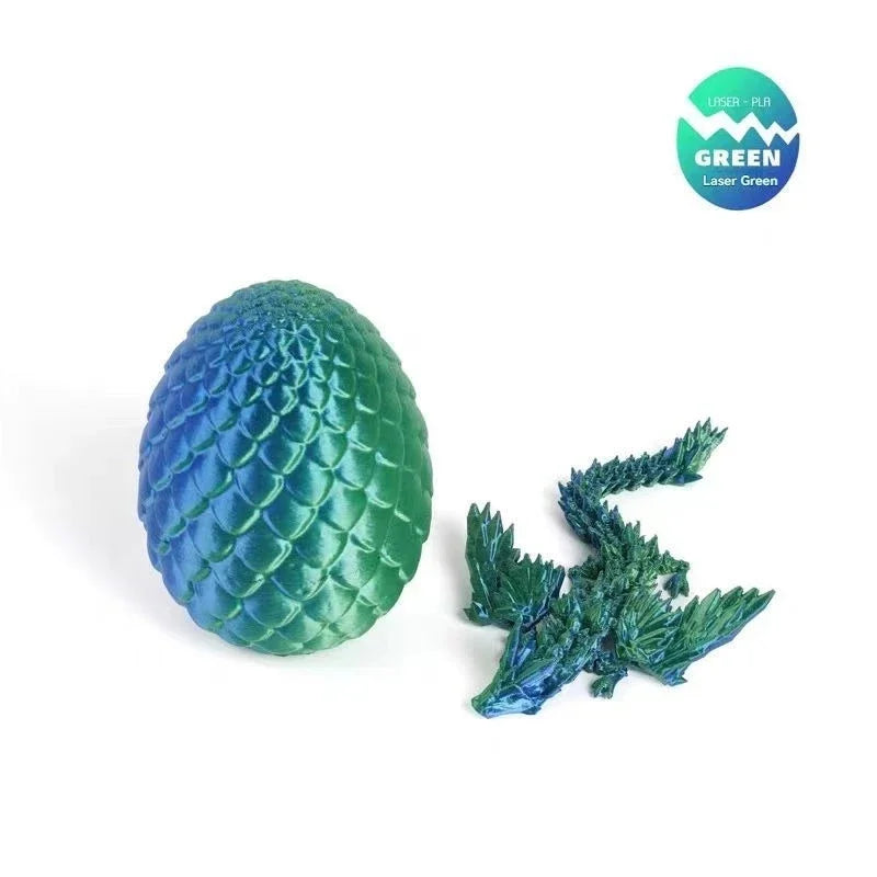 3D Printed Dragon Colorful Gem Dragon Figurines Movable Joint Rotatable