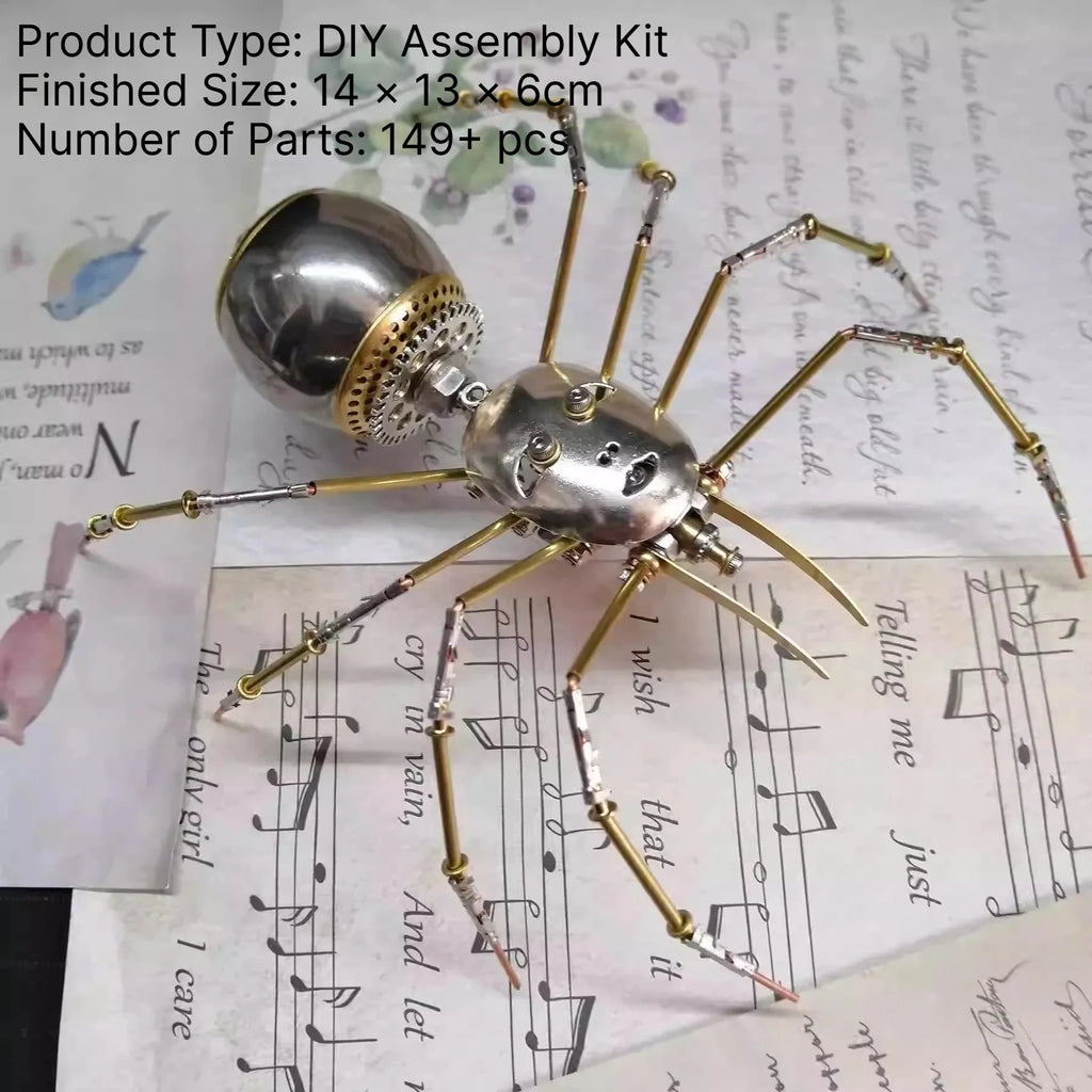 DIY Metal Assembly Spider Model Kit Steampunk Mechanical Insects Jigsaw Spiders