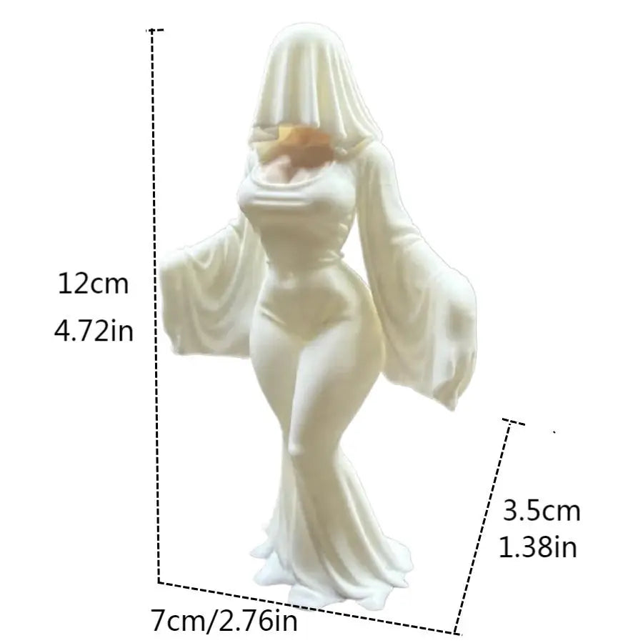 A 12cm Ghost Ornament 3D Printed White Dress Ghost Decoration Funny Halloween