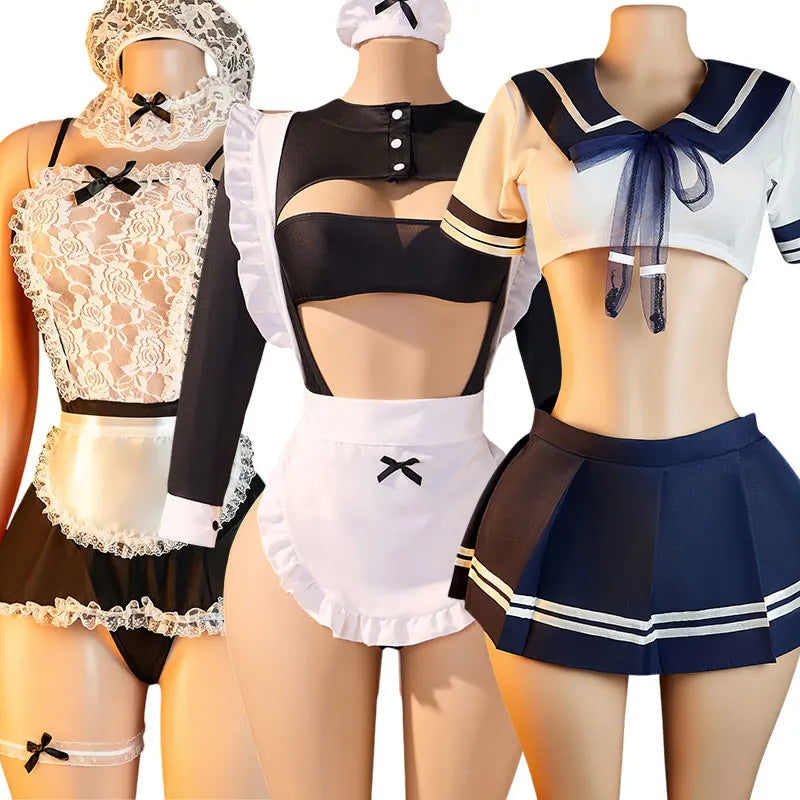 Maid Costume Role-Play Women Uniform Exotic Nurse Dress Cosplay Party