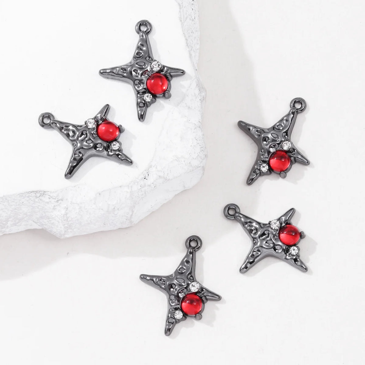10pcs Dark Gothic Retro Black Butterfly Spider Cross