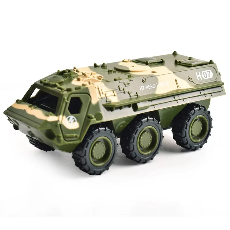 Alloy Metal Car Clockwork Simulation Military Armed Tank Armored Vehicle
