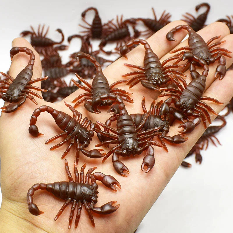 12 48pcs Halloween Simulation Bug Cockroach Spider Centipede Scorpion Plastics