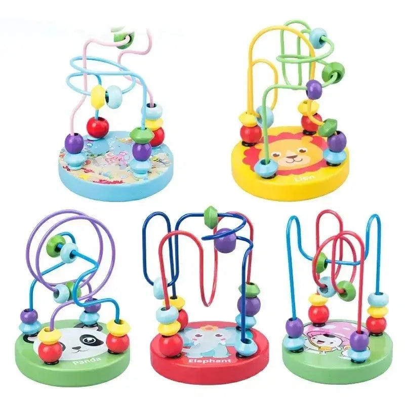 Colorful Wooden Roller Coaster Toy Educational