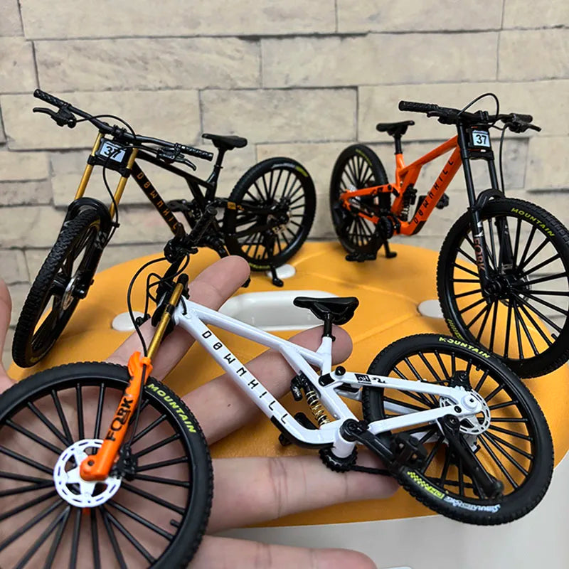 1:8 Model Alloy Bicycle Diecast Mini Finger Bikes Simulation Collection Gifts
