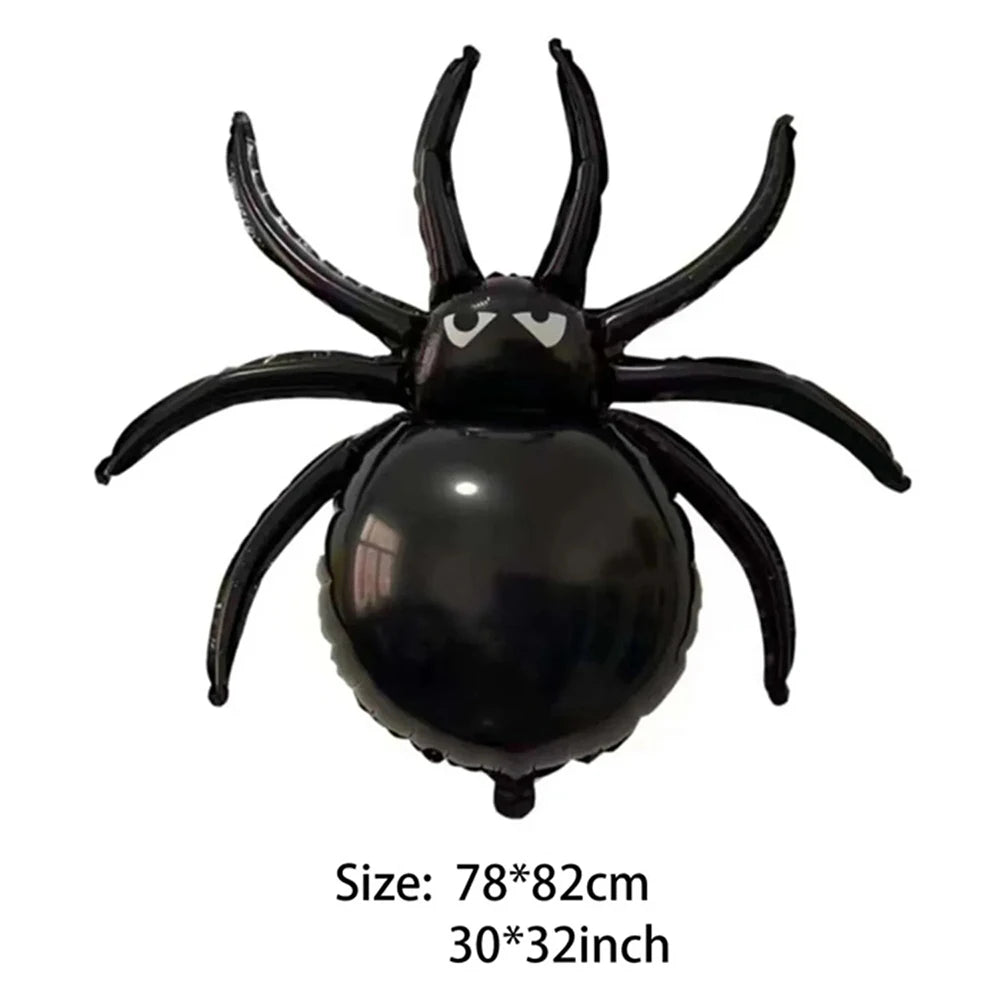 1pc Spiders Balloons Giant Black Happy Halloween Party Decor
