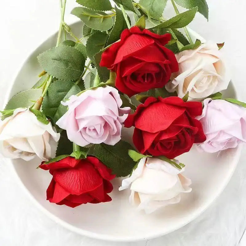 1 5 10 20pcs Roses Artificial Flowers Rose Flower Branch Realistic Fake
