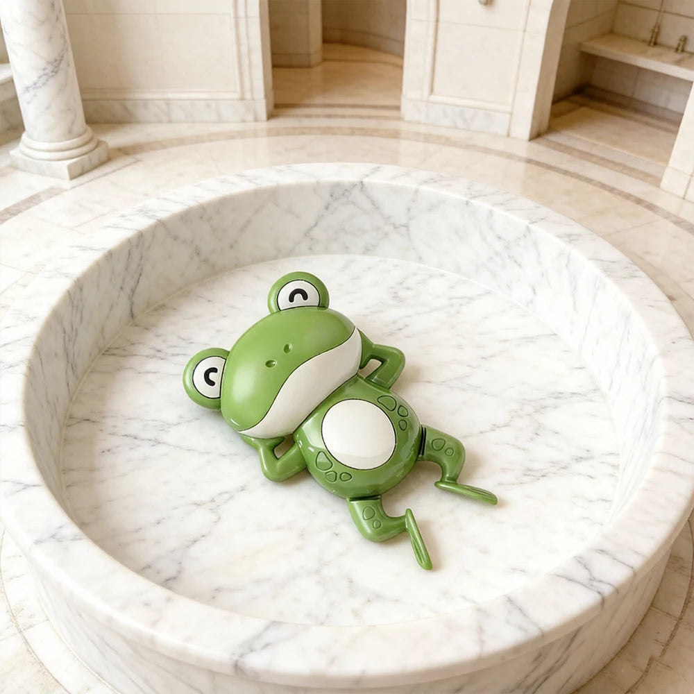 Wind Up Swimming Frog Kids Bath Toy Cute Cartoon Frog Water Play Toy Toddlers