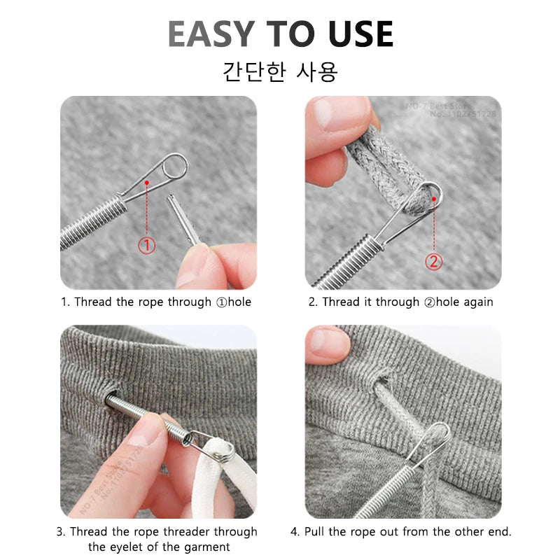 Bendable Spring Drawstring Threader Elastic Tool