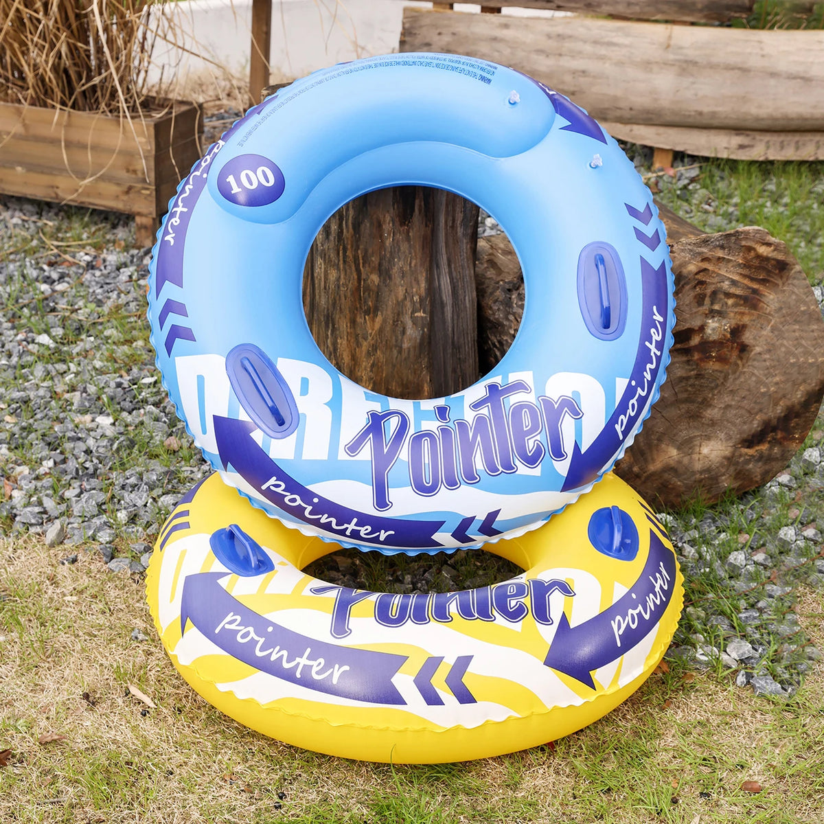 Double Balloon Inflatable Swimming Ring Beach toys Pool Floaties Adults Swim