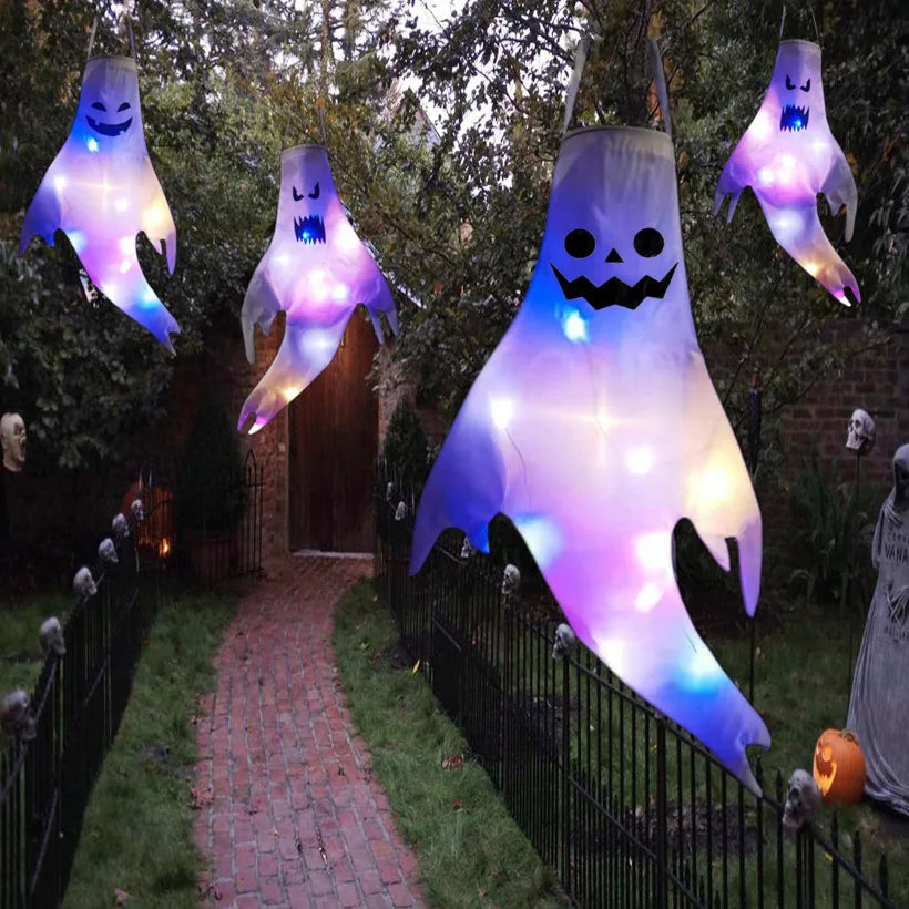 Hanging Ghost Halloween LED Luminous Ghost Children's Gift Scary Party Props