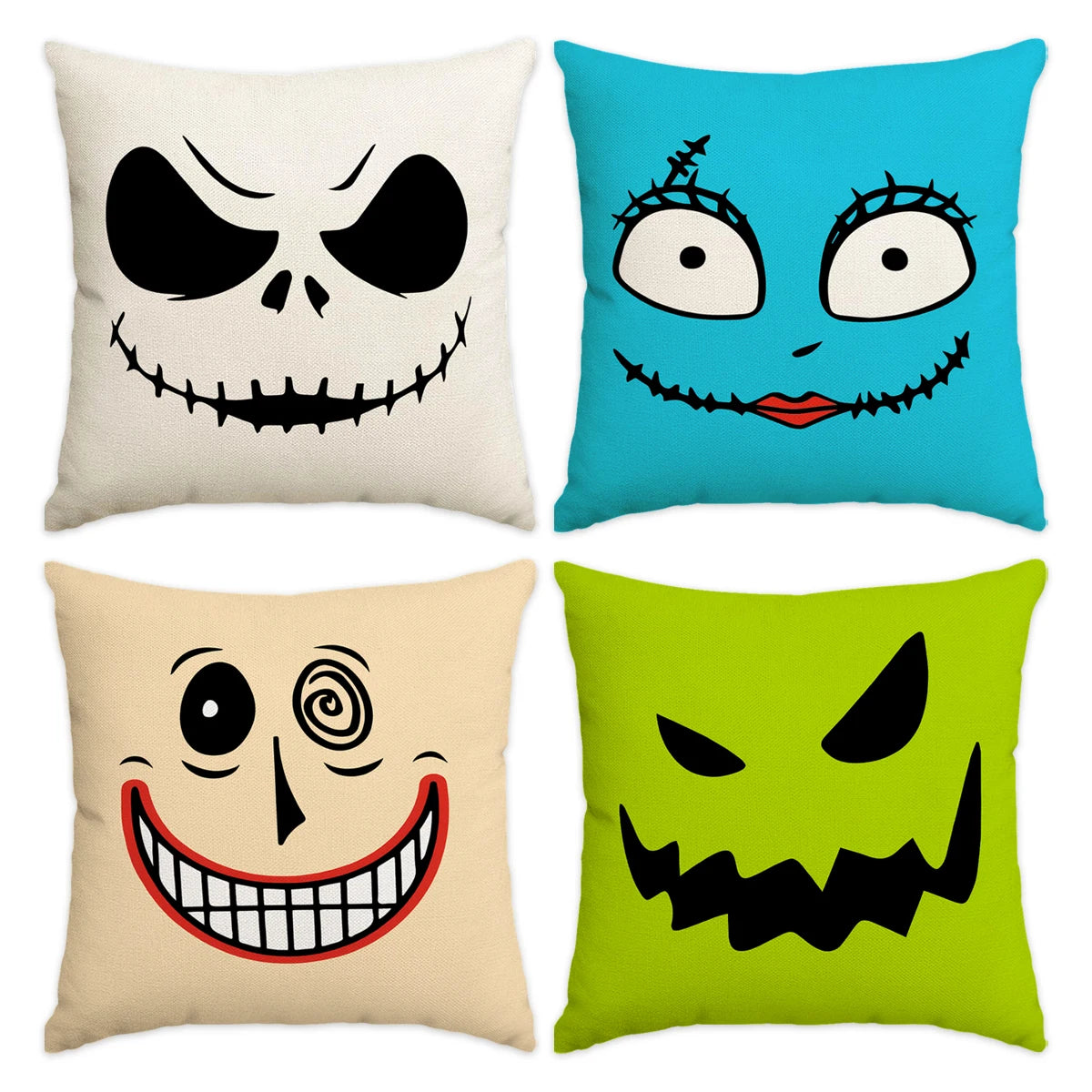 1pc/4pcs Halloween Pillow Cover Horror Home Decoration