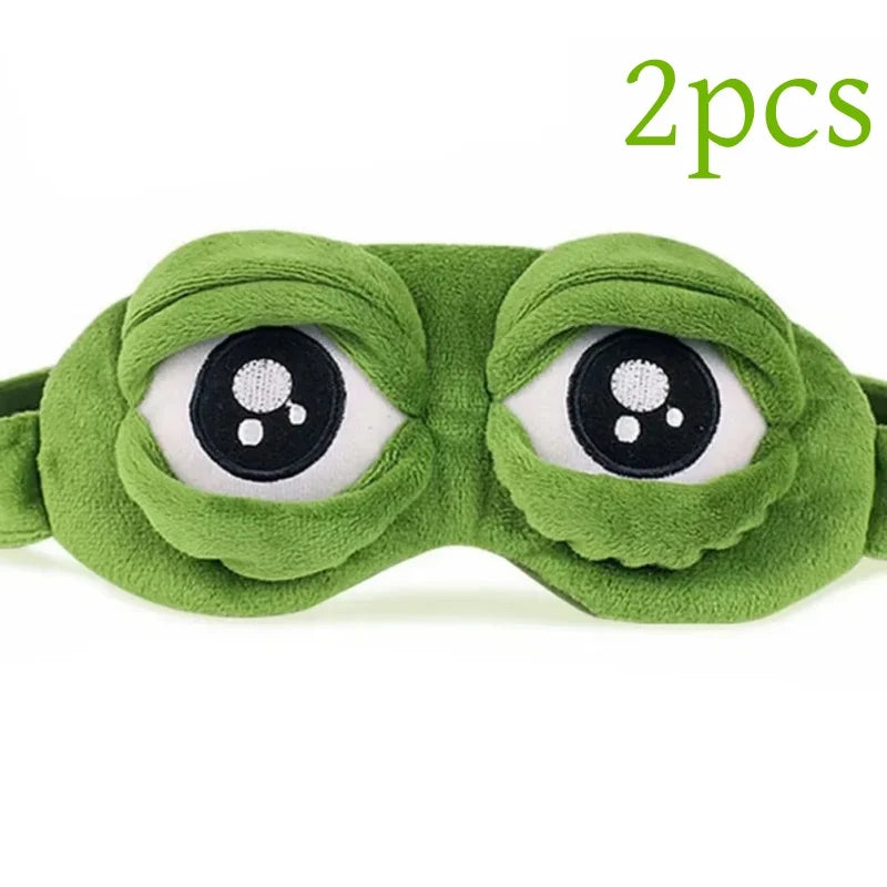 3D Sad Frog Sleep Mask Natural Sleeping Eyeshade Cover Shade Eye Patch