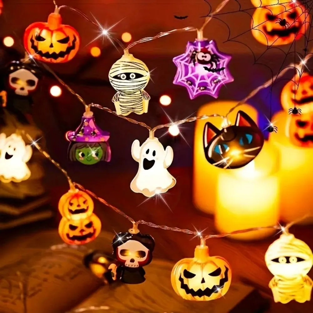 1PC 1.5M10LED 3M20LED Halloween Battery Box 8-Element Light String