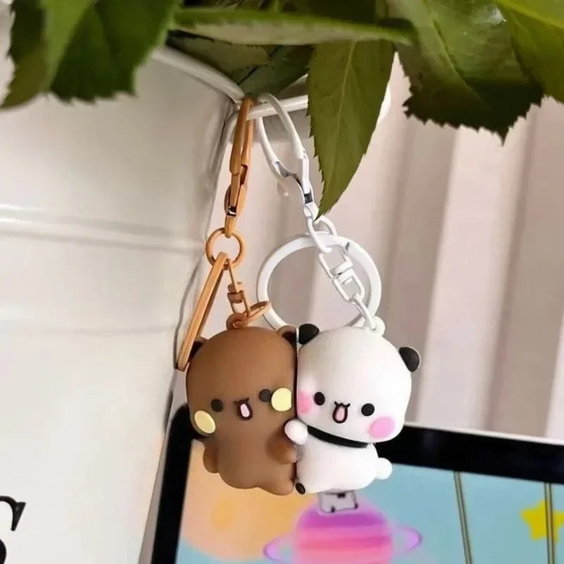 Cute Panda Magnetic Keychain Character Pendant
