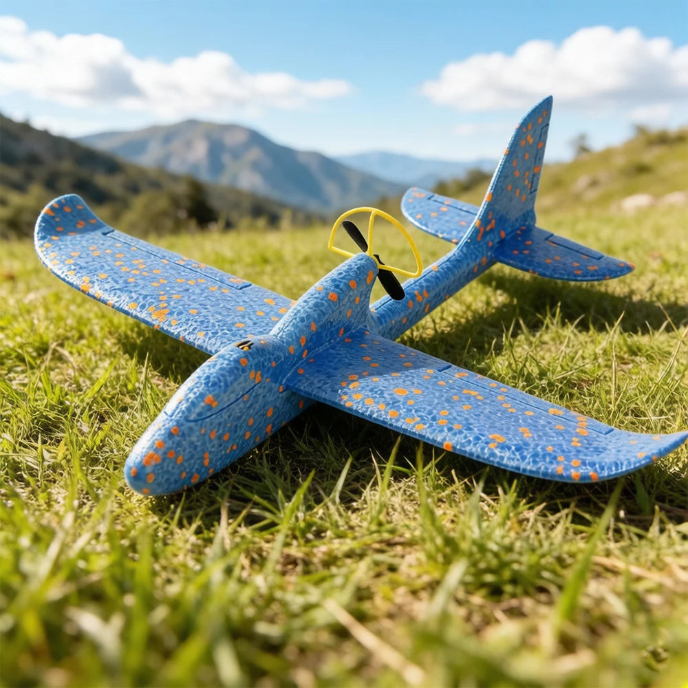 GB Hand Launch Glider Foam Fighter Model Electric Powered Aircraft Toy USB