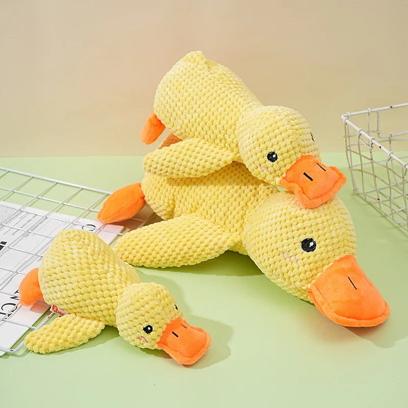 Little Yellow Duck Dog Toy Plush Companion Sleep Bite Resistant Grind Teeth