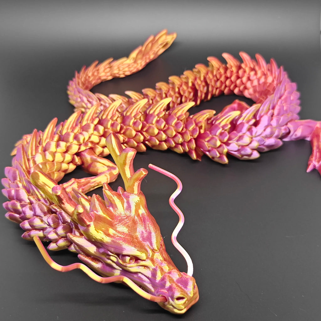 88CM 60CM 3D Printed Gem Dragon Crystal Fidget Toy Rotatable Articulated