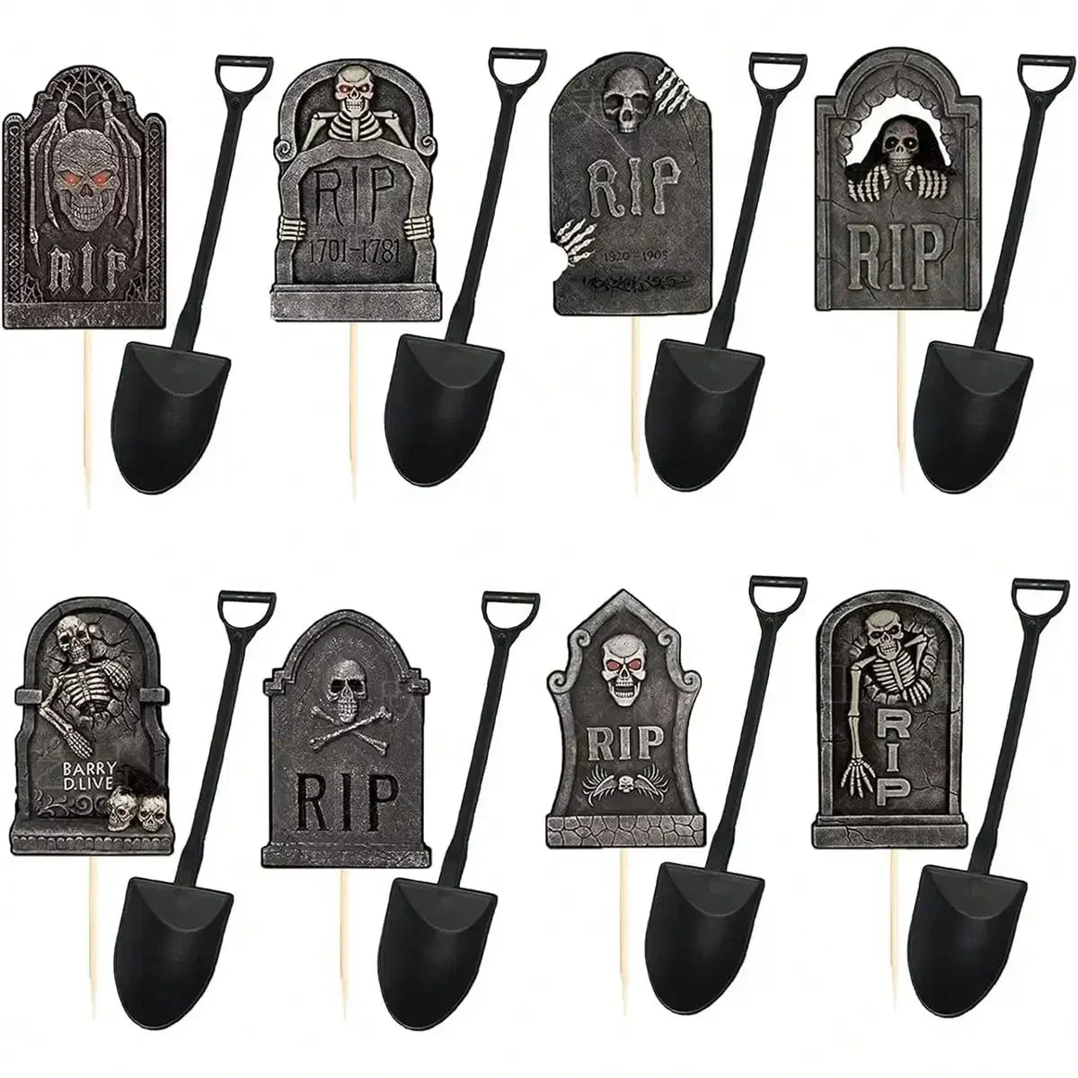 Halloween Cupcake Toppers Cake Decorations Tombstones Graveyard Cupcake