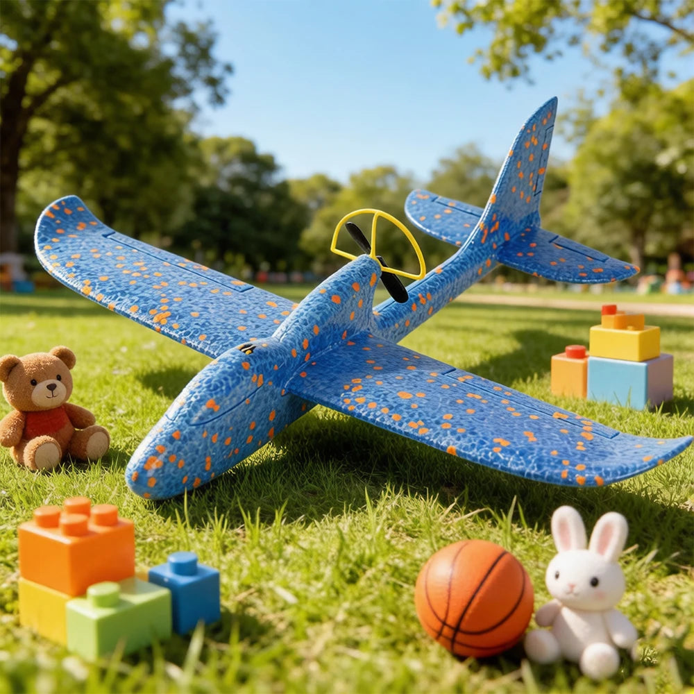 GB Hand Launch Glider Foam Fighter Model Electric Powered Aircraft Toy USB