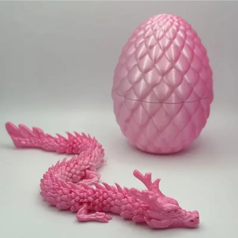 3D Chinese Dragon Surprise Egg Mini Movable Joint Decor Cute Collectible