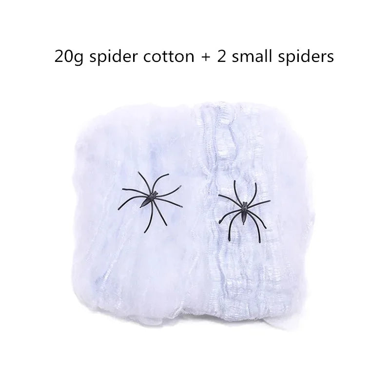 Halloween Decoration White Spider Web Artificial