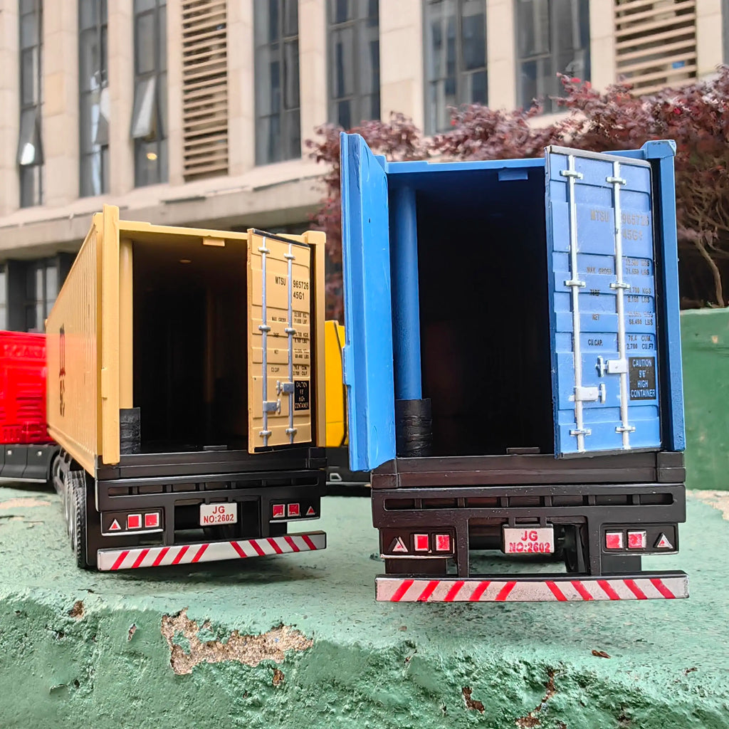 1 50 Simulation Large Truck Toy Car Model Alloy Diecast Transport Container
