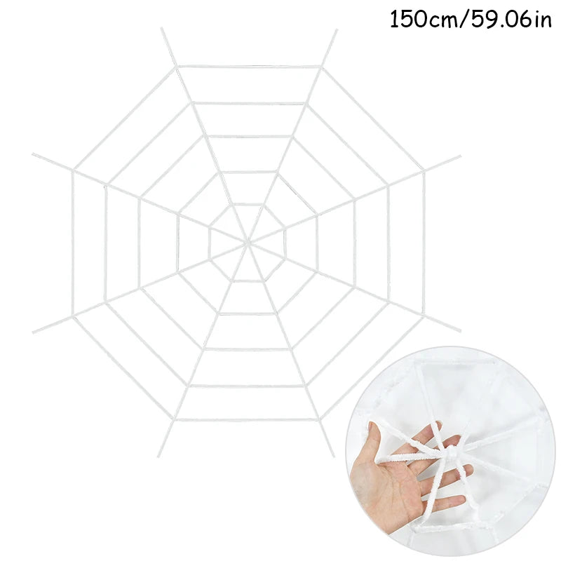 150 250cm Black White Spider Web Giant Stretchy Cobweb Home Bar Garden